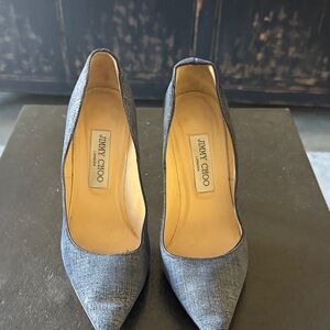 Jimmy Choo Denim Blue Heels, Size 8.5